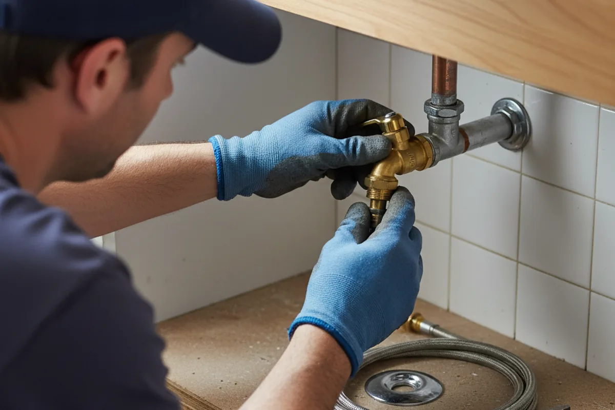 Shutoff valve and fitting work during Emergency Plumbing in Burbank